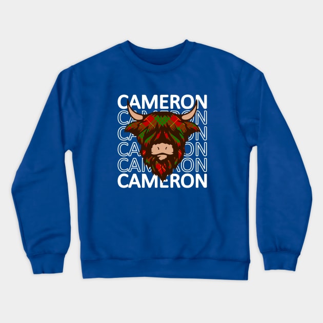 Clan Cameron - Hairy Coo Crewneck Sweatshirt by Taylor'd Designs